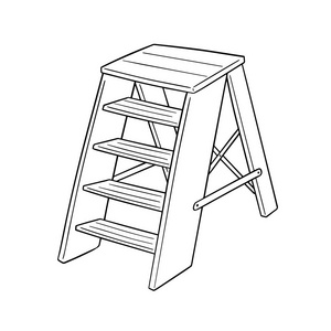 梯子画画图片、梯子画画图片简单